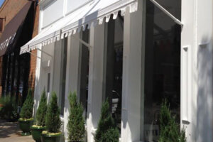 White Commercial Window Awnings Adelaide